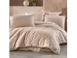 Satyna bawełniana Marsela 160x200 +2/70x80 beige jednobarwna krateczka satynlove exclusive beżowy